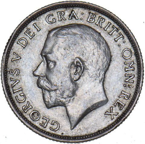 1916 Shilling - George V British Silver Coin - Very Nice