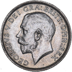 1918 Shilling - George V British Silver Coin - Very Nice