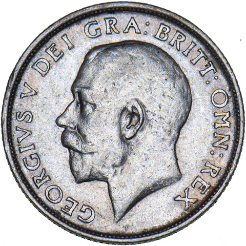 1918 Shilling - George V British Silver Coin - Nice