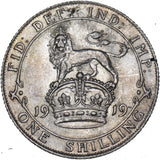 1919 Shilling - George V British Silver Coin - Very Nice