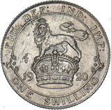 1920 Shilling - George V British Silver Coin - Very Nice