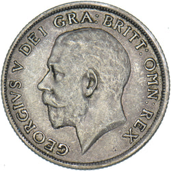 1921 Shilling (Deep Portrait) - George V British Silver Coin - Very Nice