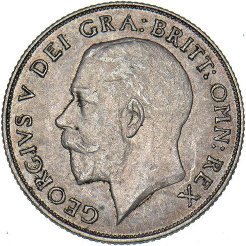 1921 Shilling - George V British Silver Coin - Very Nice