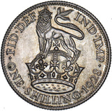 1928 Shilling - George V British Silver Coin - Superb