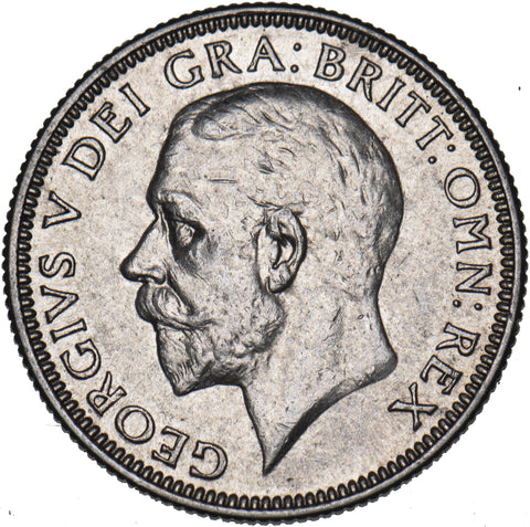 1929 Shilling - George V British Silver Coin - Very Nice