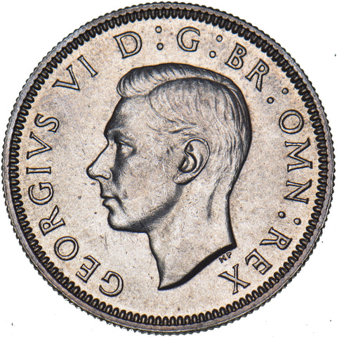 1937 Scottish Shilling - George VI British Silver Coin - Superb