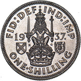 1937 Scottish Shilling - George VI British Silver Coin - Superb