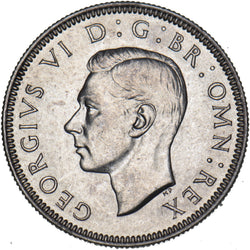 1939 English Shilling - George VI British Silver Coin - Superb