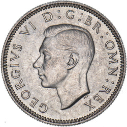 1941 Scottish Shilling - George VI British Silver Coin - Superb