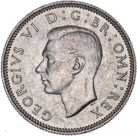 1941 Scottish Shilling - George VI British Silver Coin - Superb