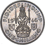 1946 Scottish Shilling - George VI British Silver Coin - Superb