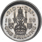 1950 Scottish Shilling (Off-Centre Strike Error) - George VI British Coin
