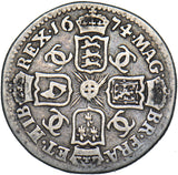1674 Sixpence - Charles II British Silver Coin