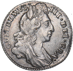 1696 Sixpence - William III British Silver Coin - Nice