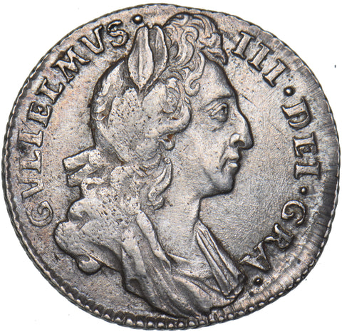 1696 Sixpence - William III British Silver Coin - Nice
