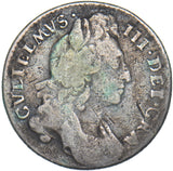 1696 Sixpence - William III British Silver Coin