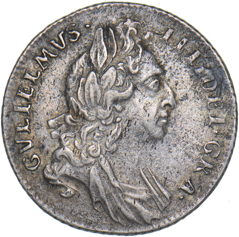1696 Sixpence - William III British Silver Coin - Nice