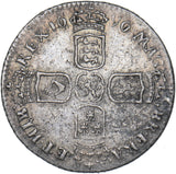 1696 Sixpence - William III British Silver Coin - Nice