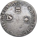1697 Sixpence - William III British Silver Coin