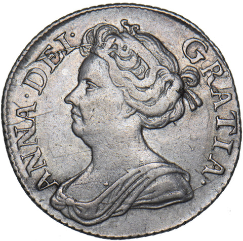 1711 Sixpence - Anne British Silver Coin - Very Nice