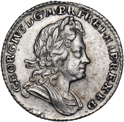 1723 SSC Sixpence - George I British Silver Coin - Very Nice