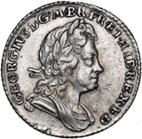 1723 SSC Sixpence - George I British Silver Coin - Very Nice