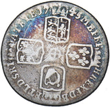 1745 Lima Sixpence - George II British Silver Coin