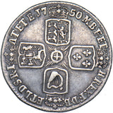1750 Sixpence - George II British Silver Coin - Nice