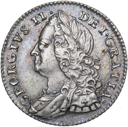 1757 Sixpence - George II British Silver Coin - Very Nice