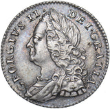 1757 Sixpence - George II British Silver Coin - Very Nice