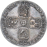 1757 Sixpence - George II British Silver Coin - Very Nice