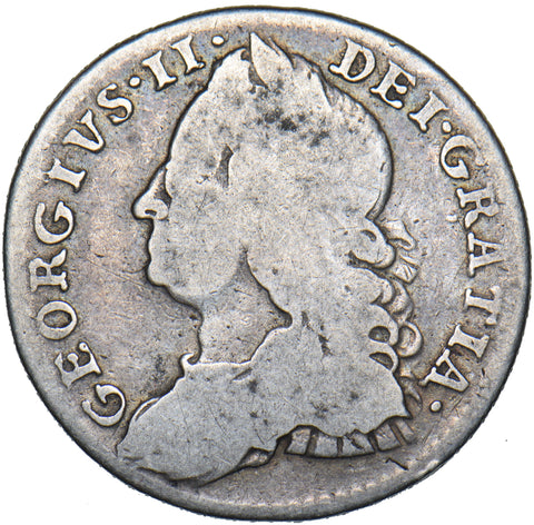 1758 Sixpence - George II British Silver Coin