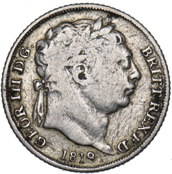 1819 Sixpence - George III British Silver Coin