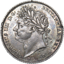 1821 Sixpence - George IV British Silver Coin - Nice
