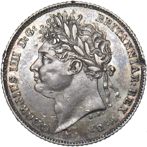 1821 Sixpence - George IV British Silver Coin - Nice
