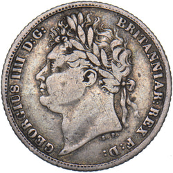 1821 Sixpence - George IV British Silver Coin