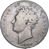 1828 Sixpence - George IV British Silver Coin