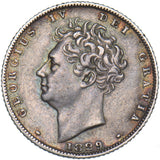1829 Sixpence - George IV British Silver Coin - Very Nice