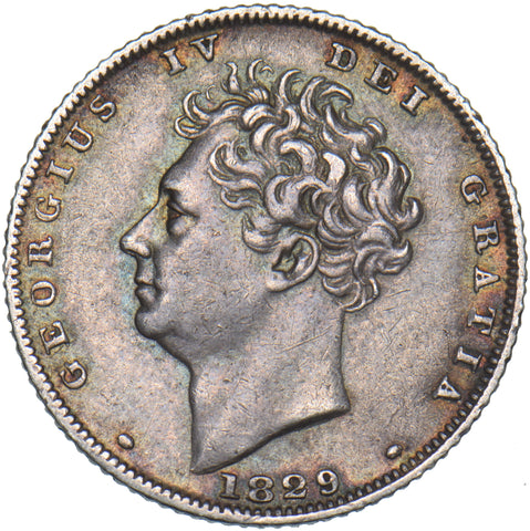 1829 Sixpence - George IV British Silver Coin - Very Nice