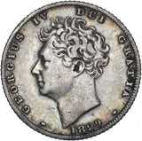 1829 Sixpence - George IV British Silver Coin - Nice
