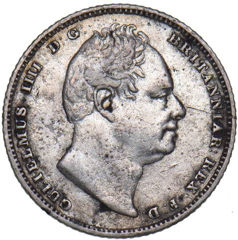 1837 Sixpence - William IV British Silver Coin