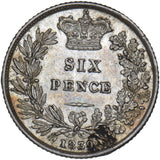 1839 Sixpence - Victoria British Silver Coin - Very Nice