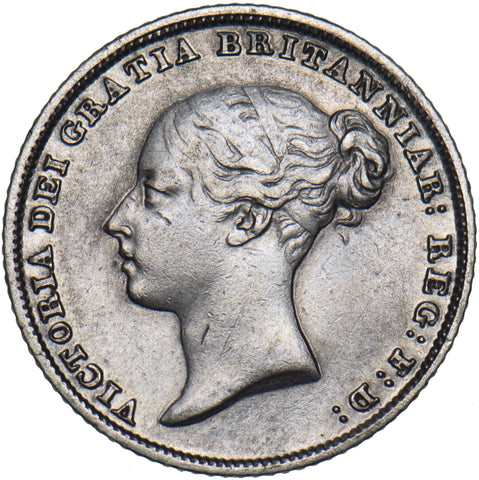 1844 Sixpence - Victoria British Silver Coin - Nice