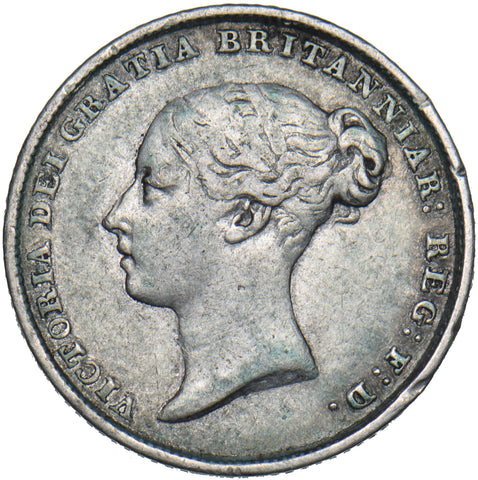 1845 Sixpence - Victoria British Silver Coin - Nice