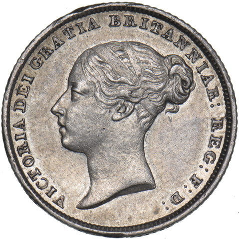 1856 Sixpence - Victoria British Silver Coin - Very Nice