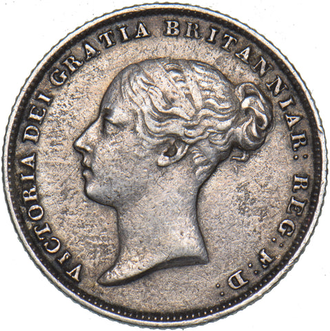 1857 Sixpence - Victoria British Silver Coin - Nice