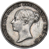 1857 Sixpence - Victoria British Silver Coin - Nice