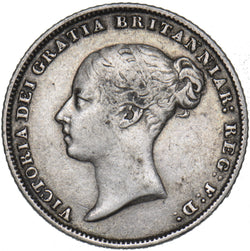 1858 Sixpence - Victoria British Silver Coin - Nice