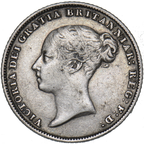 1858 Sixpence - Victoria British Silver Coin - Nice