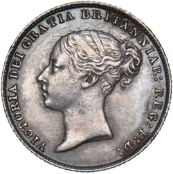 1866 Sixpence (Die no. 55) - Victoria British Silver Coin - Very Nice